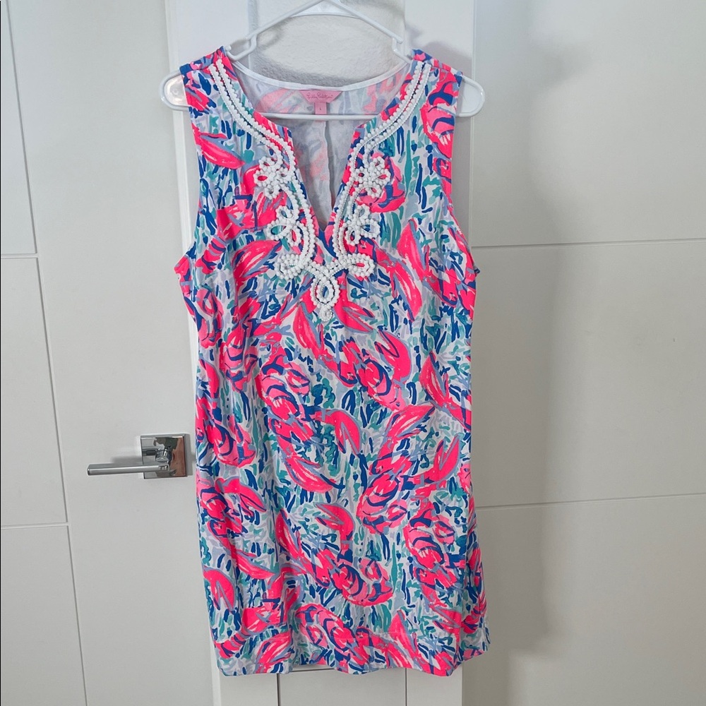 Lilly Pulitzer Pink and Blue Floral Cover-Up